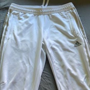 White Adidas pants